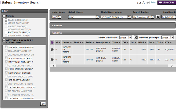 Configure Inventory Search